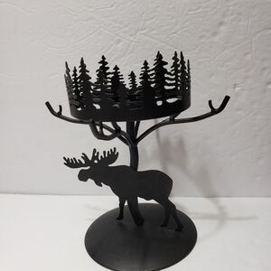 PARTYLITE  Forest Friends Moose Votive Candle Holder Metal Rustic Lamp NO SHADE